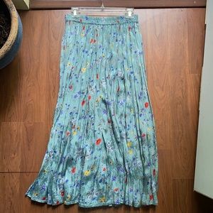 Medium midi teal floral skirt